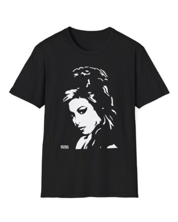 Amy Winehouse Mono Faces Unisex Softstyle T-Shirt