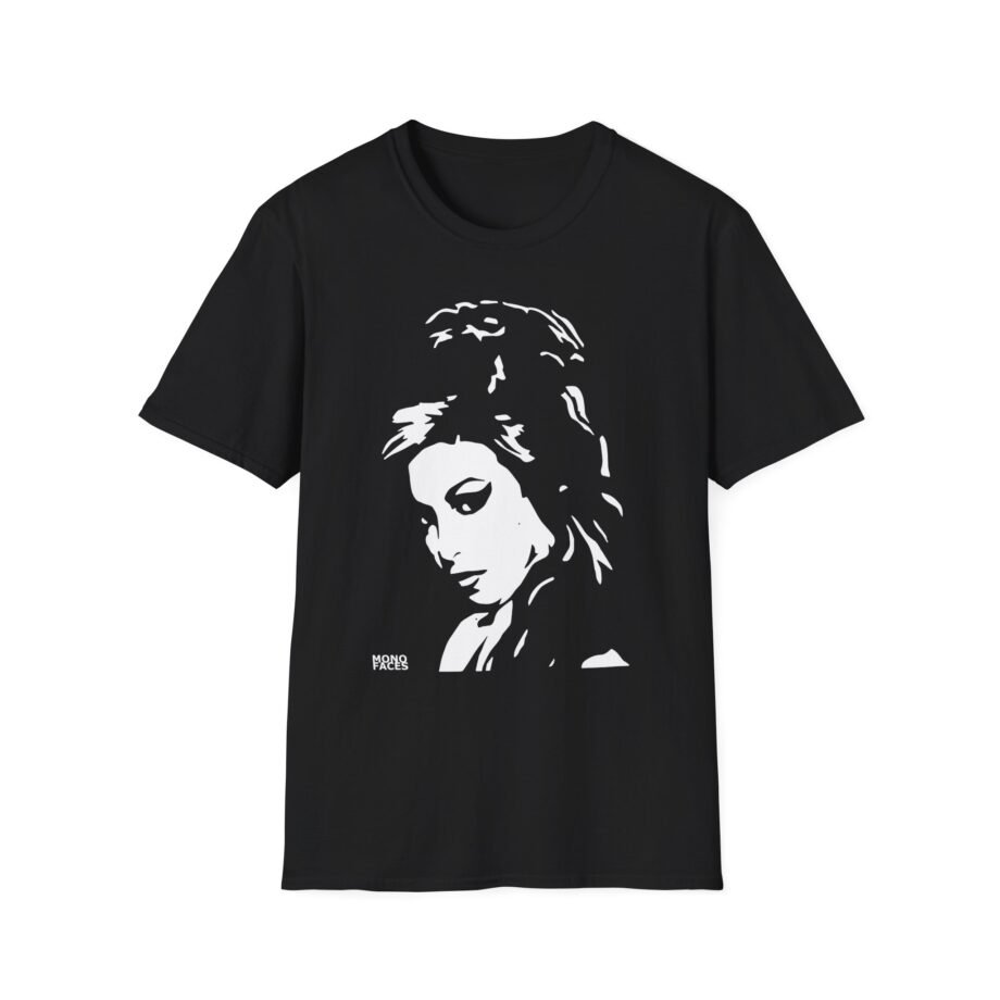 Amy Winehouse Mono Faces Unisex Softstyle T-Shirt