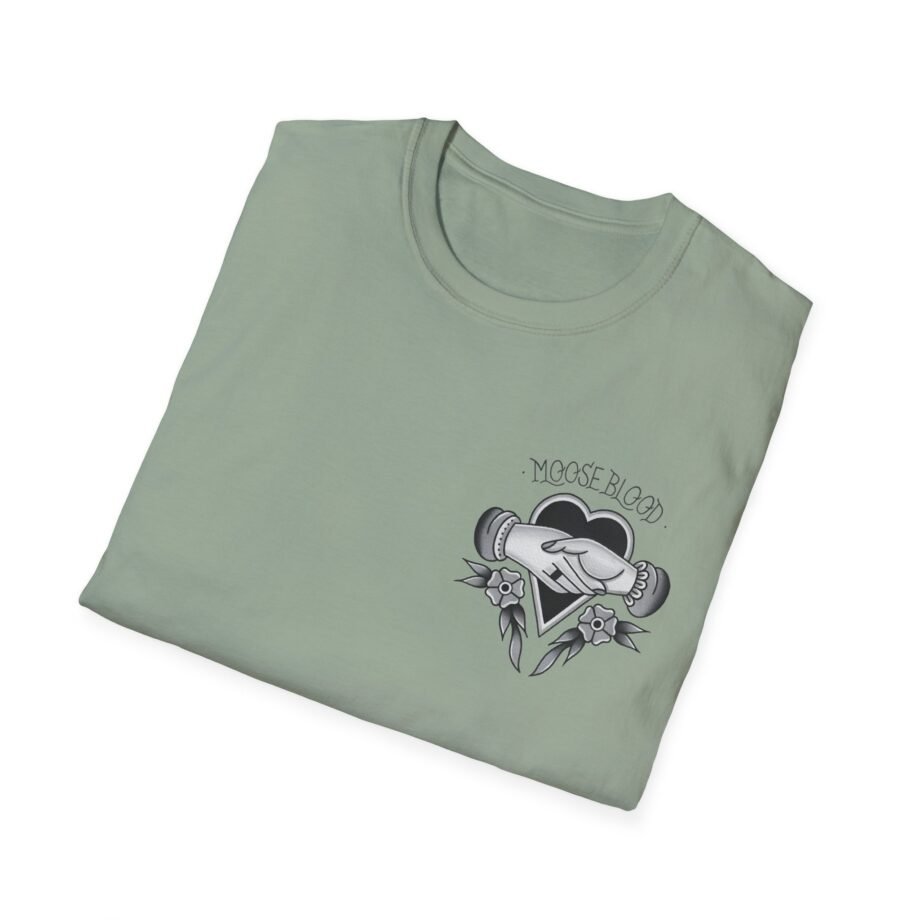 Moose Blood Traditional Tattoo Desig Unisex Softstyle T-Shirt