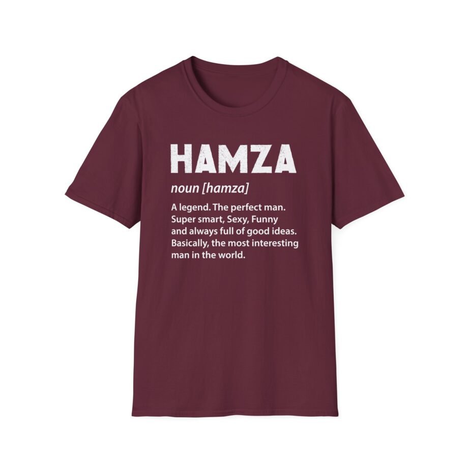 Hamza Name Unisex Softstyle T-Shirt