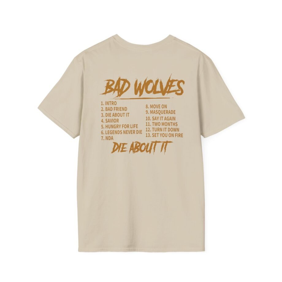Bad Wolves Die About It Tracklist Unisex Softstyle T-Shirt