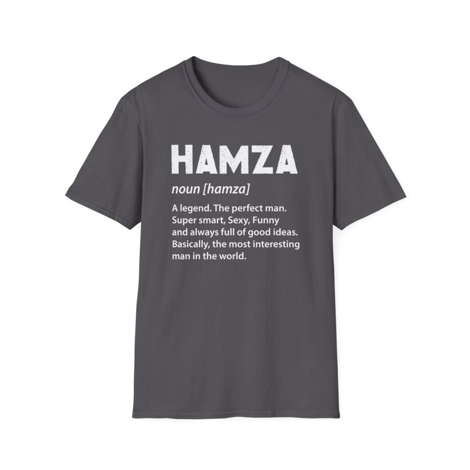 Hamza Name Unisex Softstyle T-Shirt
