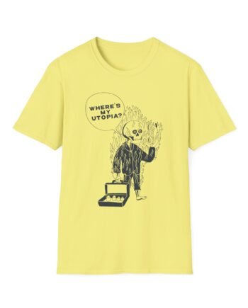 Yard Act Speech Bubble Burning Man Unisex Softstyle T-Shirt