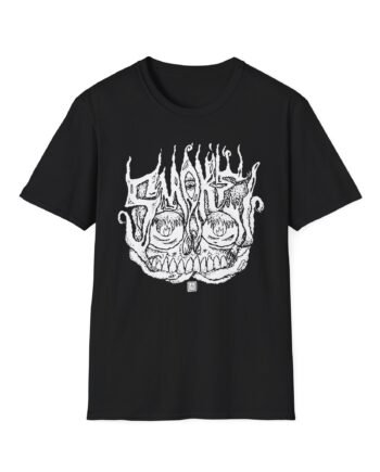 Smoke Smoking Skull Unisex Softstyle T-Shirt