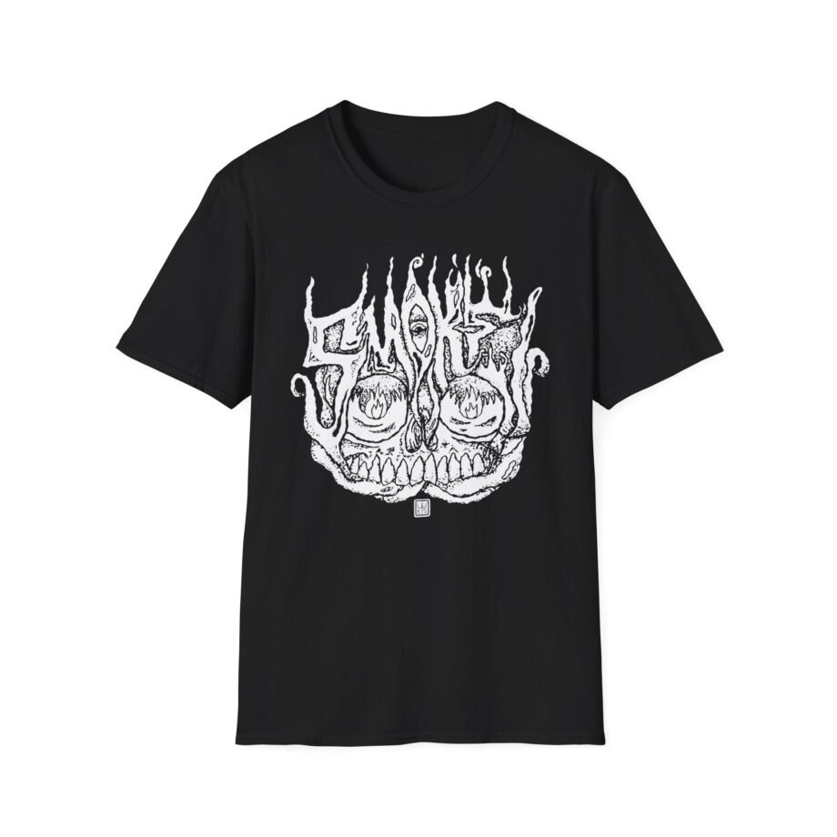 Smoke Smoking Skull Unisex Softstyle T-Shirt