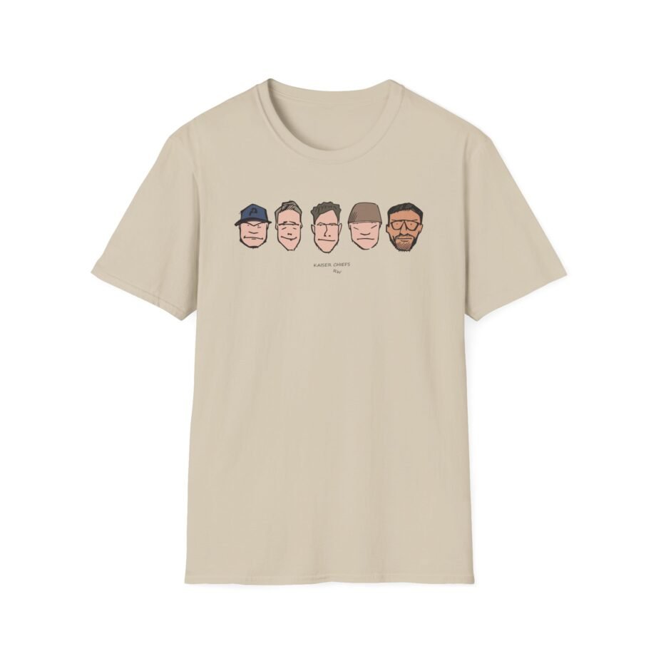 Kaiser Chiefs Cartoon Faces Unisex Softstyle T-Shirt