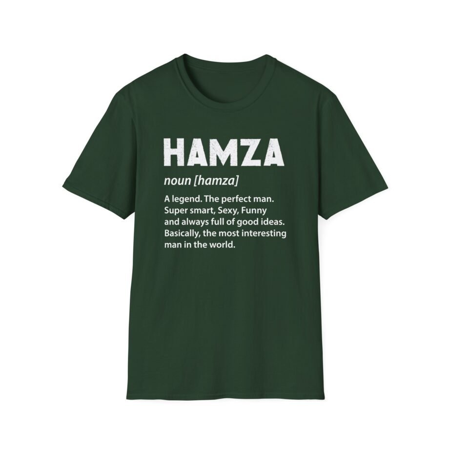 Hamza Name Unisex Softstyle T-Shirt