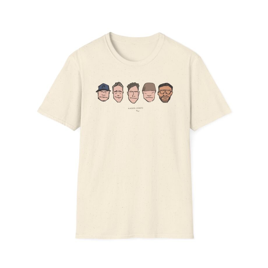 Kaiser Chiefs Cartoon Faces Unisex Softstyle T-Shirt