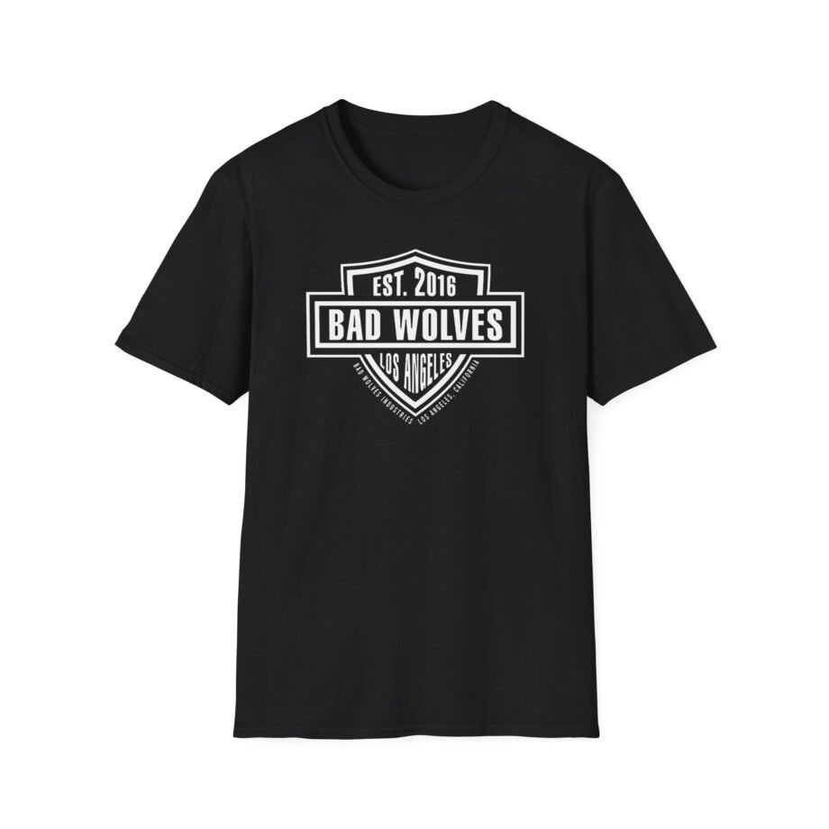 Bad Wolves Los Angeles Ca Shield Unisex Softstyle T-Shirt