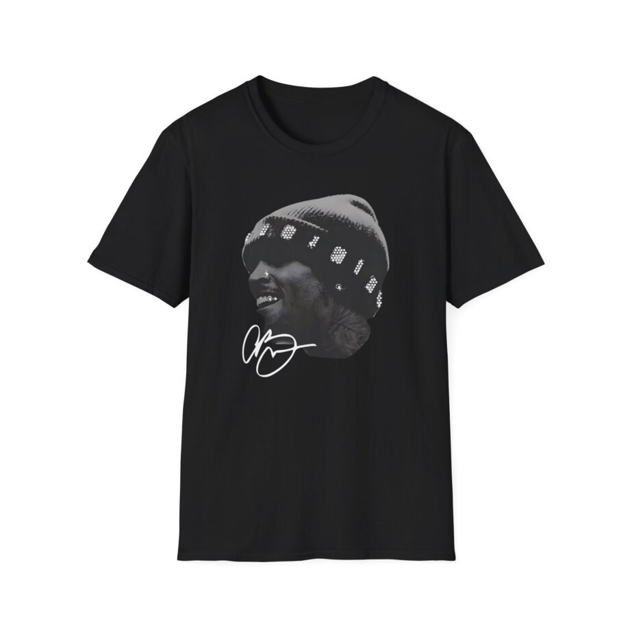 Chris Brown Rhinestone Big Head Unisex Softstyle T-Shirt