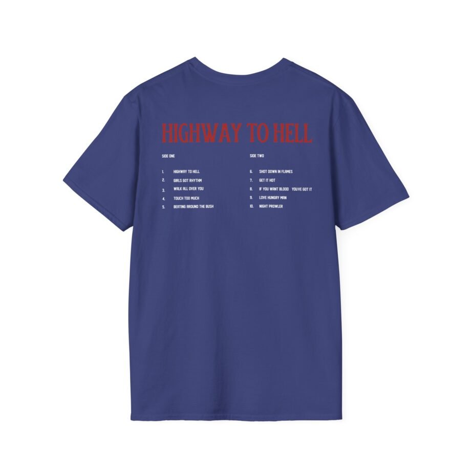 Acdc Highway to Hell Track List Unisex Softstyle T-Shirt