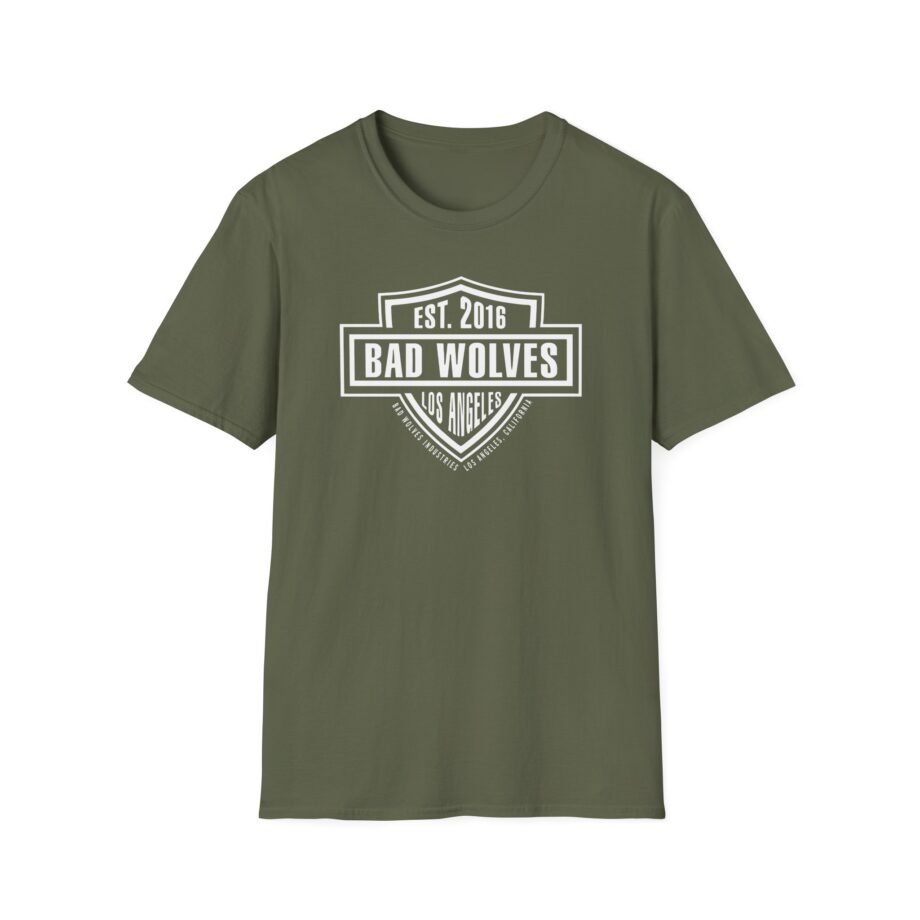 Bad Wolves Los Angeles Ca Shield Unisex Softstyle T-Shirt