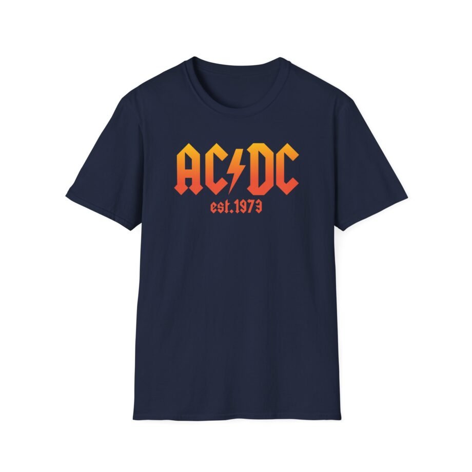 Acdc 1973 Ombr Logo Unisex Softstyle T-Shirt
