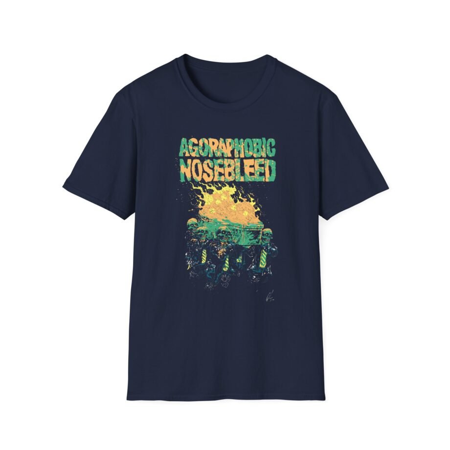 Agoraphobic Nosebleed Burning Coffin Unisex Softstyle T-Shirt