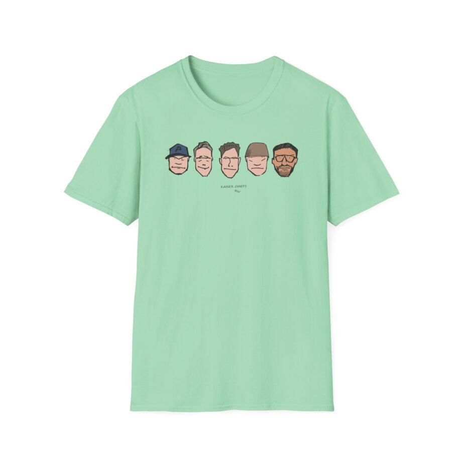 Kaiser Chiefs Cartoon Faces Unisex Softstyle T-Shirt