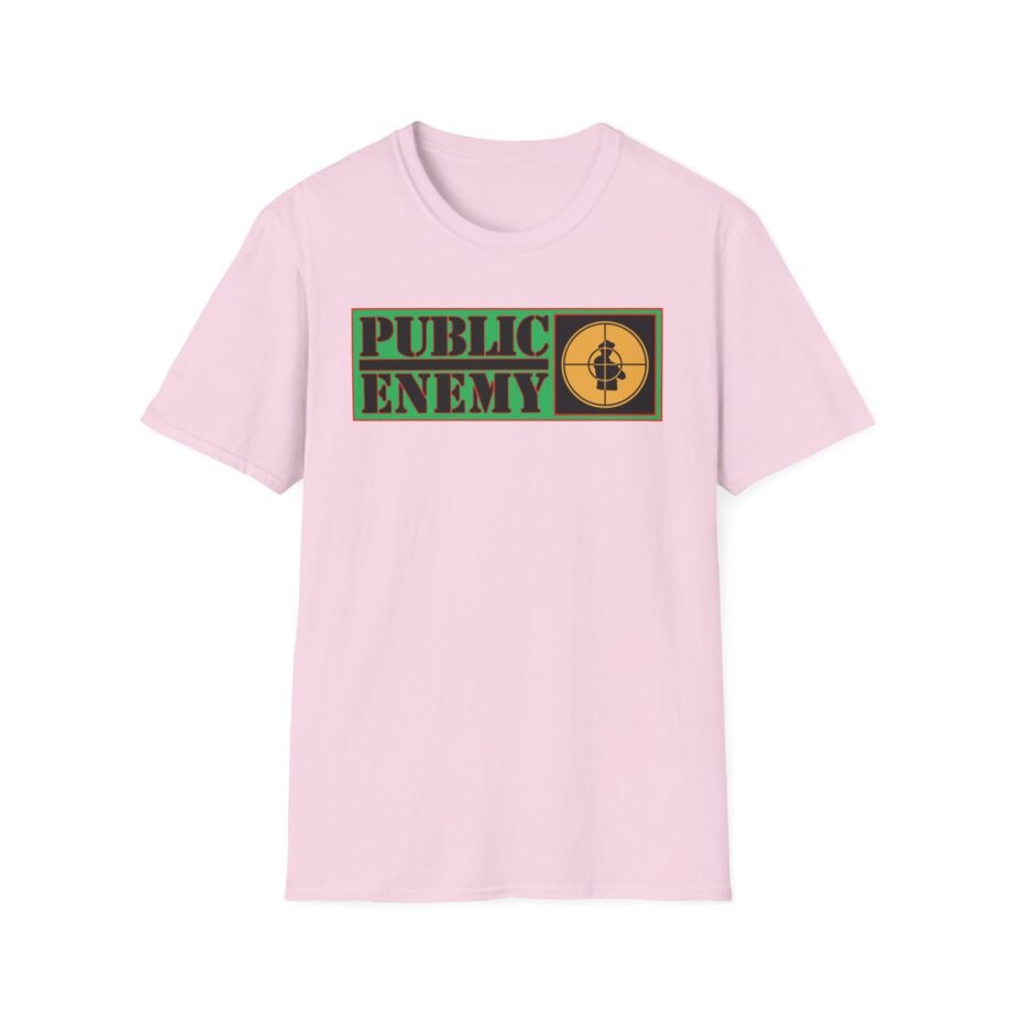 Public Enemy Nation Stack Text Unisex Softstyle T-Shirt