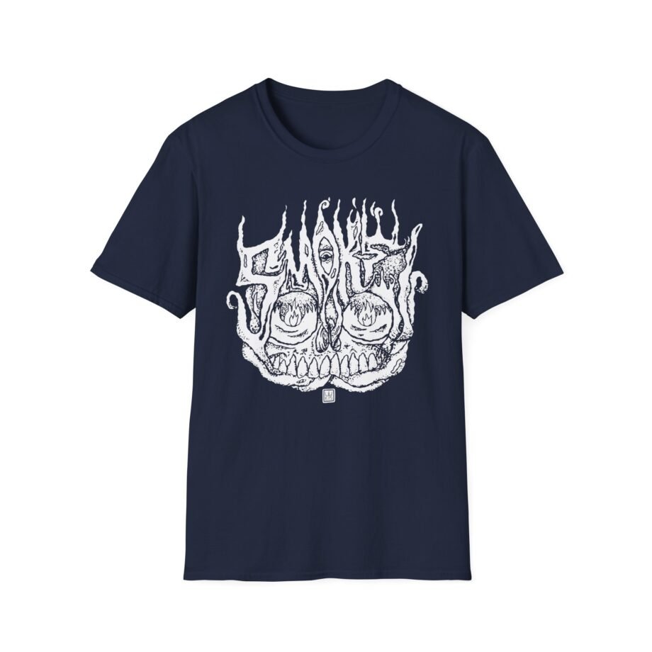 Smoke Smoking Skull Unisex Softstyle T-Shirt