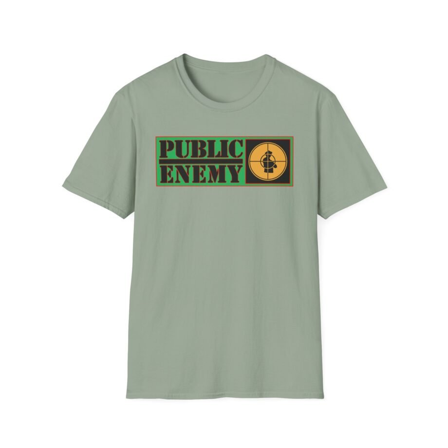 Public Enemy Nation Stack Text Unisex Softstyle T-Shirt