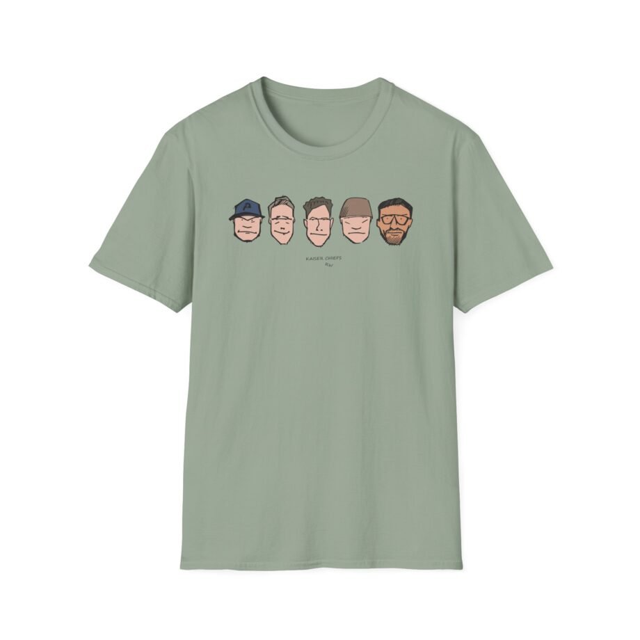 Kaiser Chiefs Cartoon Faces Unisex Softstyle T-Shirt