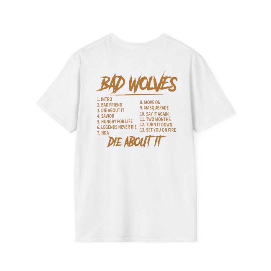 Bad Wolves Die About It Tracklist Unisex Softstyle T-Shirt