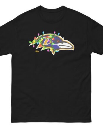 Ravens Primary Logo Holiday Lights Unisex classic tee