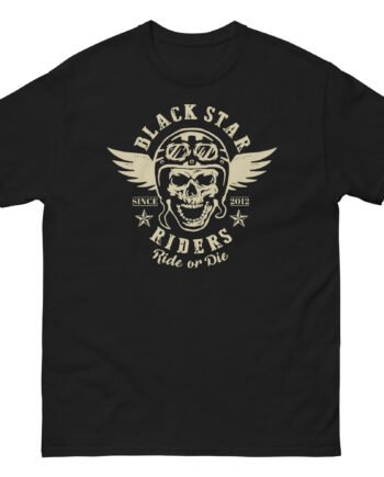 Black Star Riders Skeleton Biker Unisex classic tee