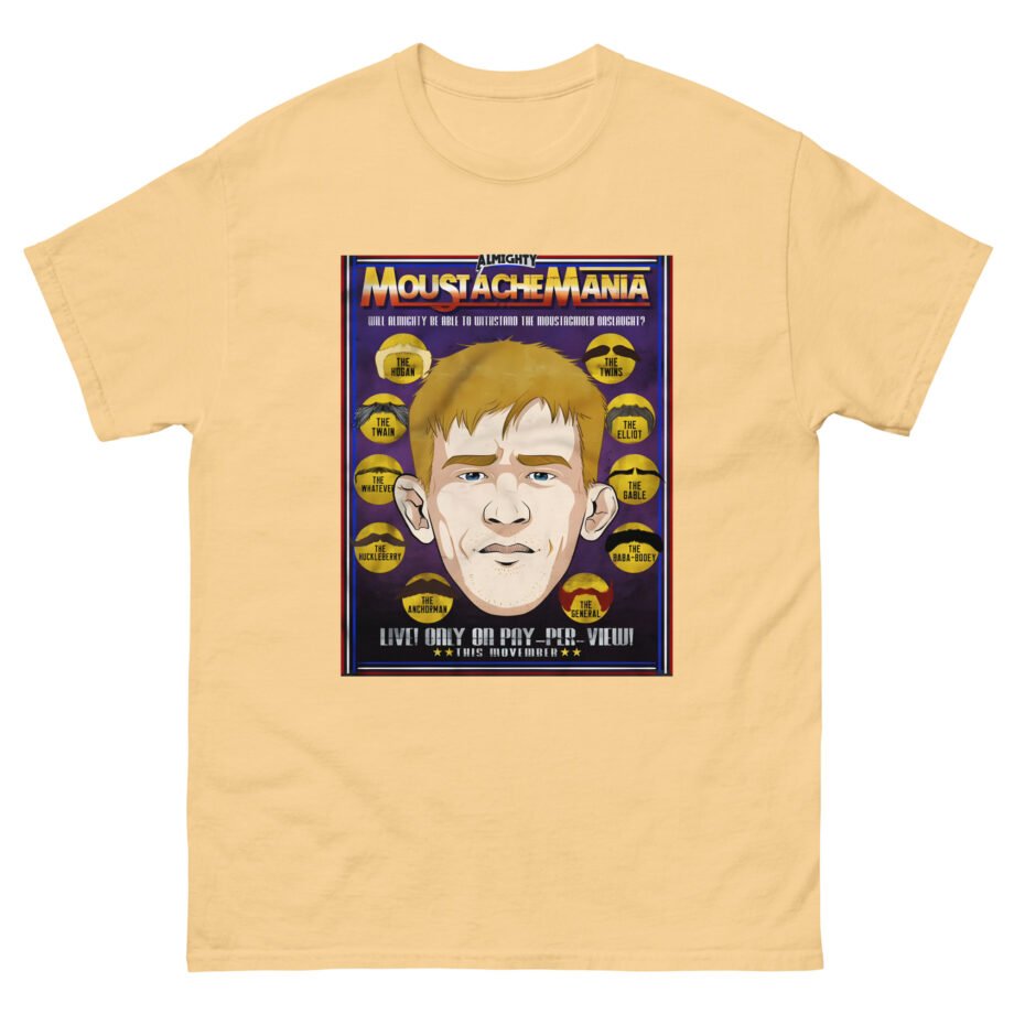 Almighty Moustache Mania Unisex classic tee
