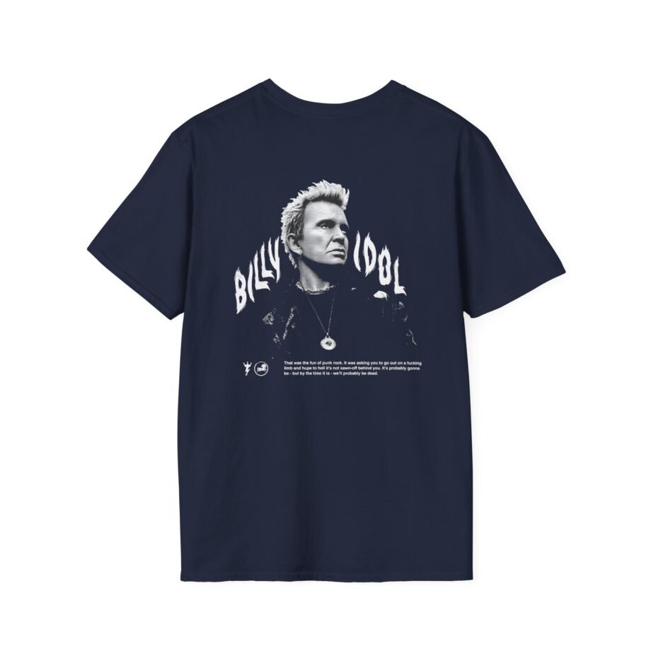 Billy Idol Flames Punk Quote Unisex Softstyle Shirt