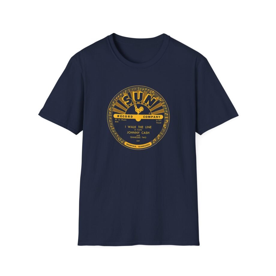 Sun Records Johnny Cash Walk the Line Unisex Softstyle T-Shirt