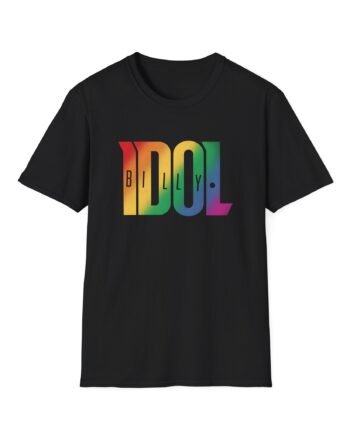 Billy Idol Black Rainbow Logo Unisex Softstyle Shirt