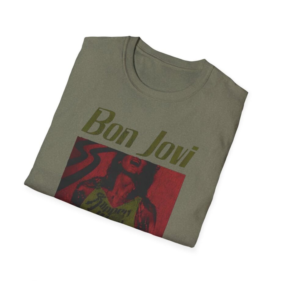 Bon Jovi Slippery When Wet Vintage World Tour Unisex Softstyle T-Shirt