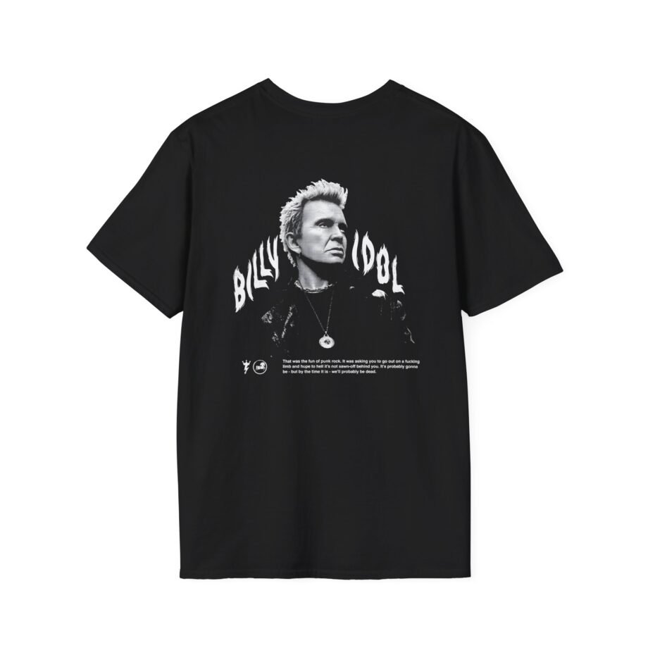 Billy Idol Flames Punk Quote Unisex Softstyle Shirt