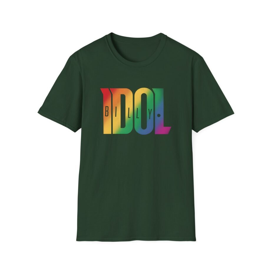 Billy Idol Black Rainbow Logo Unisex Softstyle Shirt