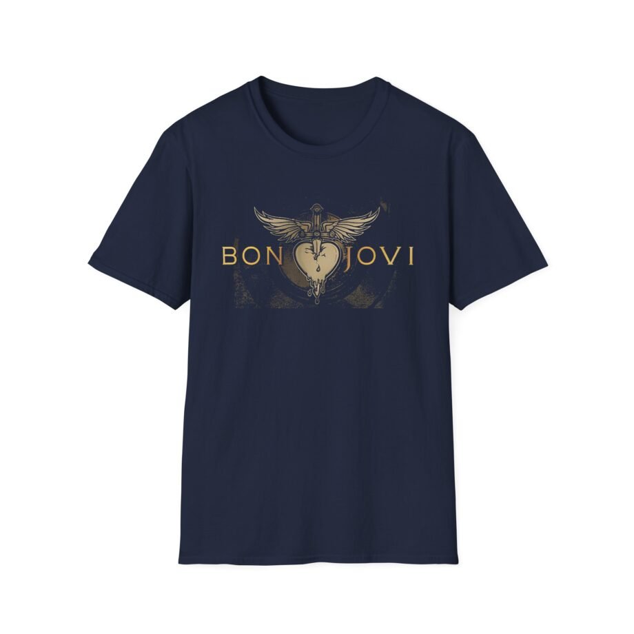 Bon Jovi Heart & Dagger Vinyl  Unisex Softstyle T-Shirt