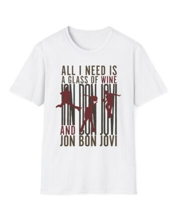 Bon Jovi Wine Silhouette Unisex Softstyle T-Shirt