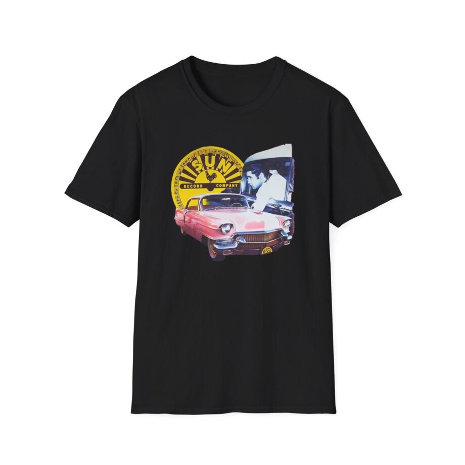 Sun Records Elvis Pink Cadillac Unisex Softstyle T-Shirt