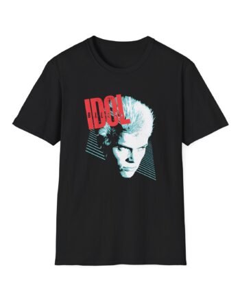 Billy Idol Face Stripes Unisex Softstyle Shirt