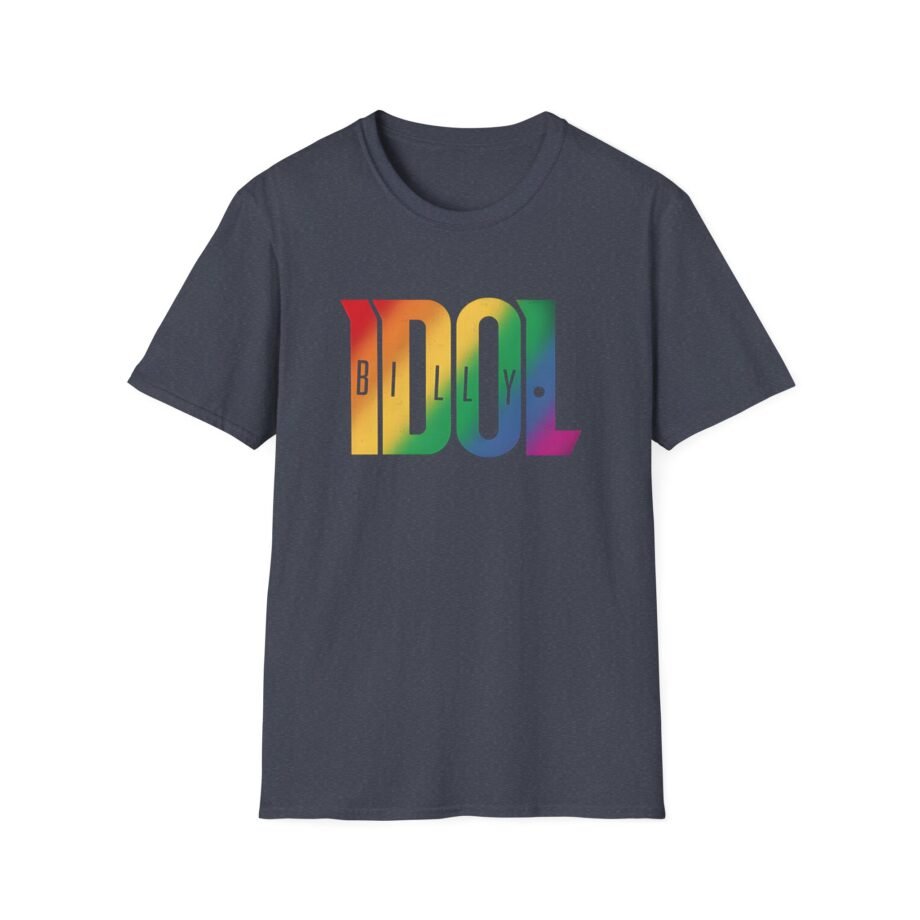 Billy Idol Black Rainbow Logo Unisex Softstyle Shirt