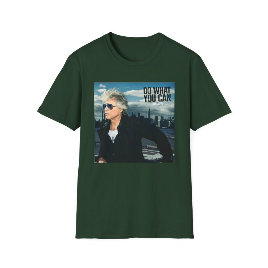 Bon Jovi Do What You Can Portrait Unisex Softstyle T-Shirt