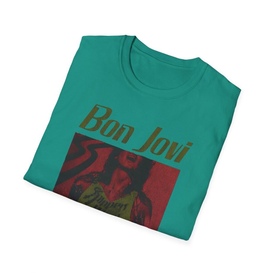 Bon Jovi Slippery When Wet Vintage World Tour Unisex Softstyle T-Shirt
