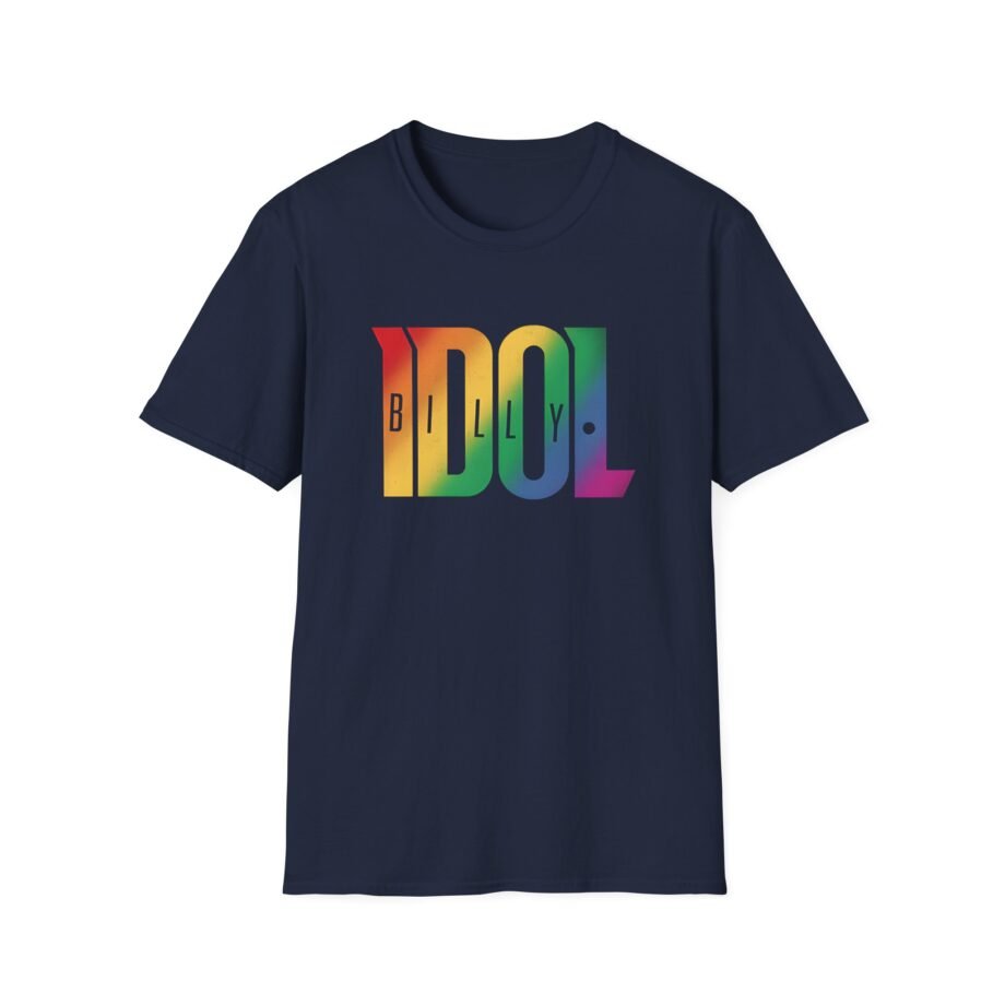 Billy Idol Black Rainbow Logo Unisex Softstyle Shirt