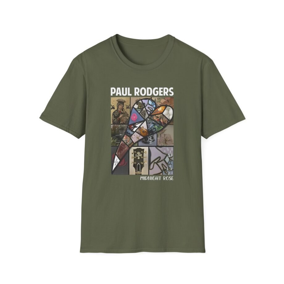 Sun Records Midnight Rose Rectangle Unisex Softstyle T-Shirt