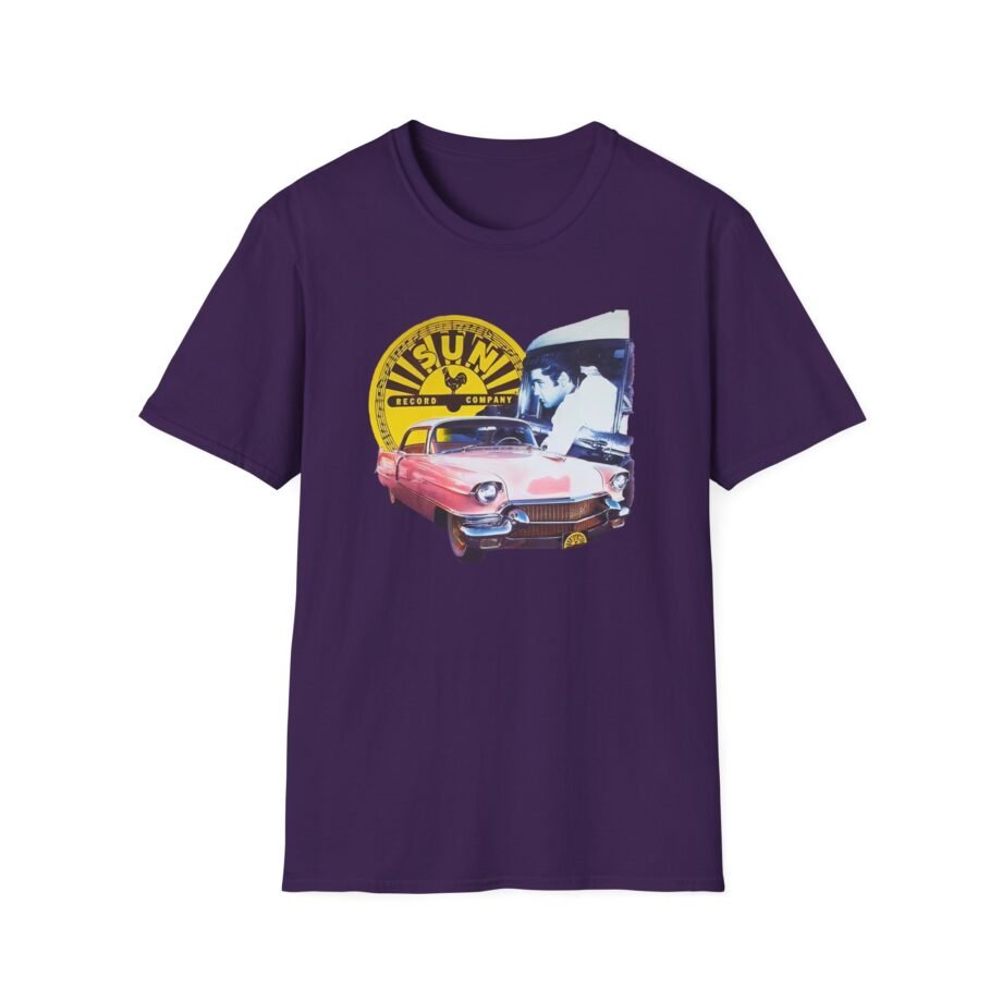 Sun Records Elvis Pink Cadillac Unisex Softstyle T-Shirt