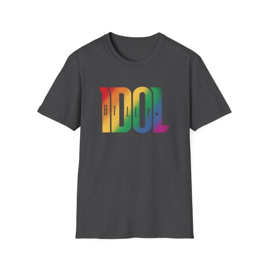 Billy Idol Black Rainbow Logo Unisex Softstyle Shirt