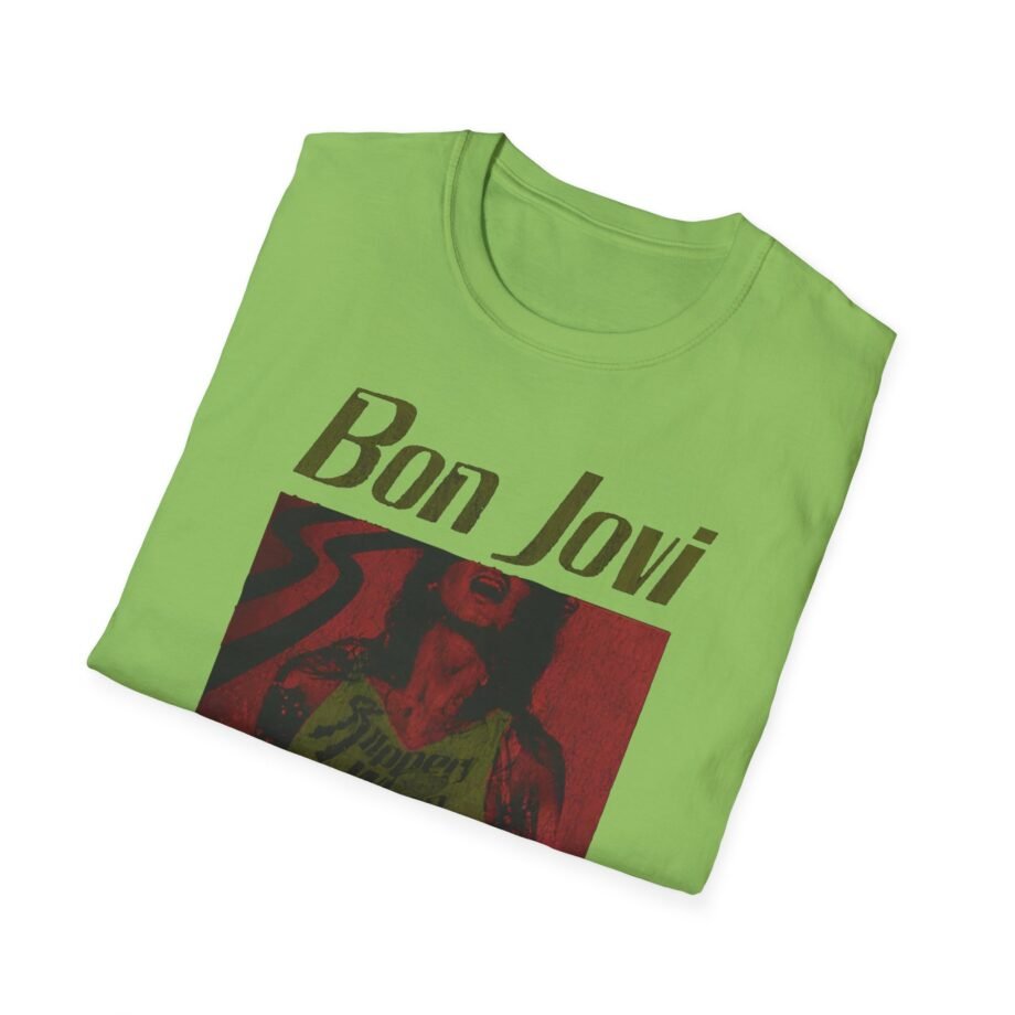 Bon Jovi Slippery When Wet Vintage World Tour Unisex Softstyle T-Shirt