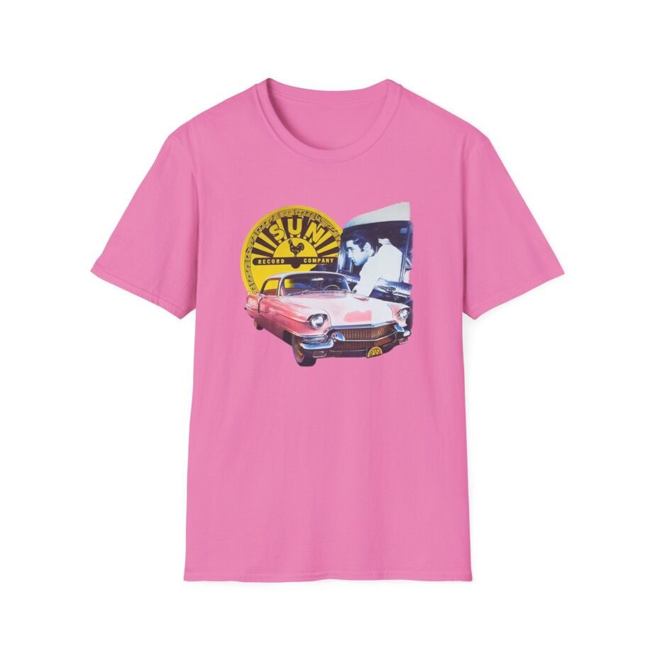 Sun Records Elvis Pink Cadillac Unisex Softstyle T-Shirt