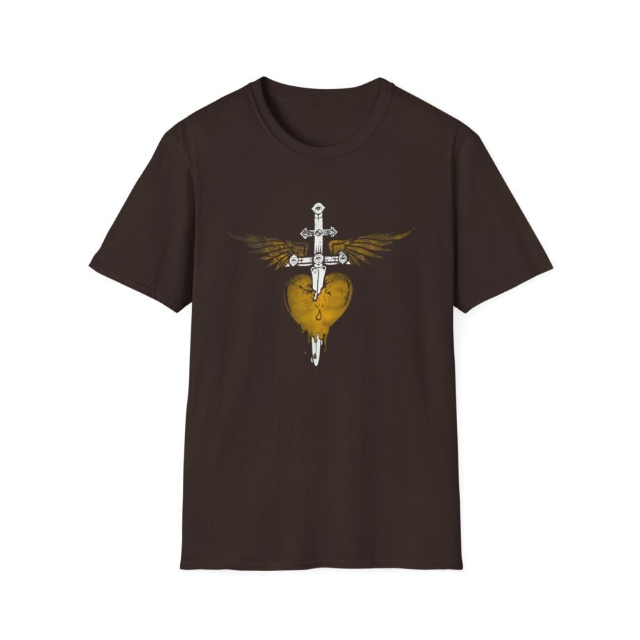 Bon Jovi Bon Jovi Gold Heart & Dagger  Unisex Softstyle T-Shirt