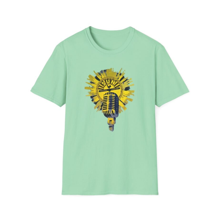 Sun Records Sun Yellow Microphone Unisex Softstyle T-Shirt