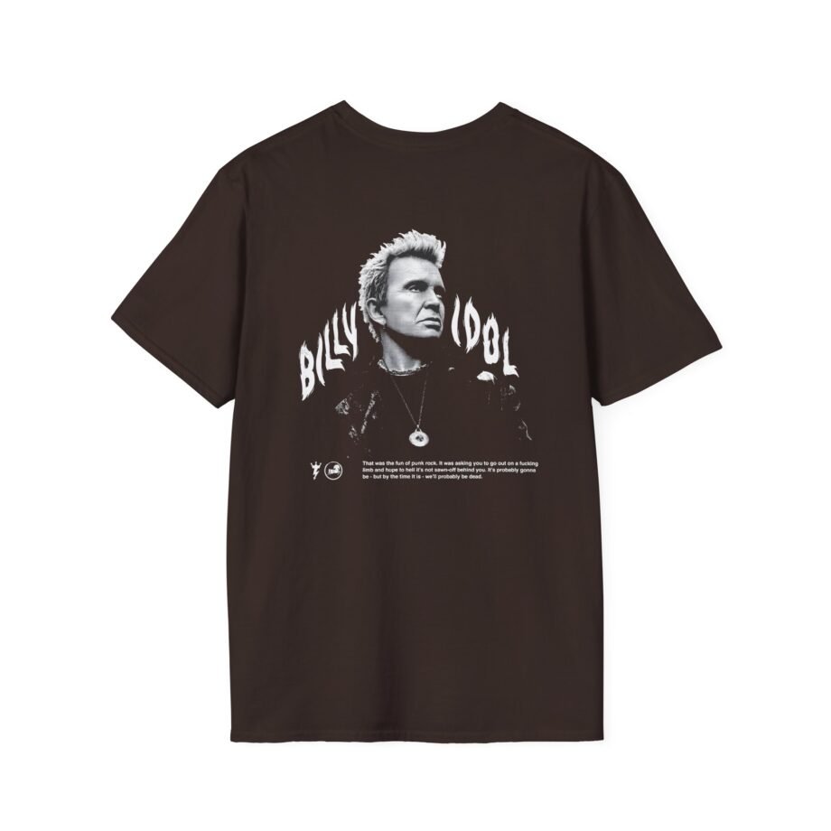Billy Idol Flames Punk Quote Unisex Softstyle Shirt