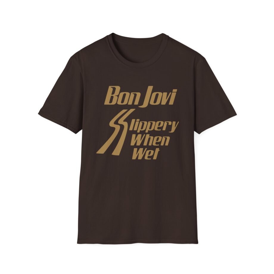 Bon Jovi Slippery When Wet  Unisex Softstyle T-Shirt
